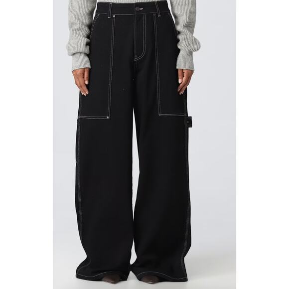 STELLA McCARTNEY CARGO   BLACK DENIM JEAN SIZE 30 - Picture 10 of 11